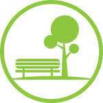 solar powered park lighting